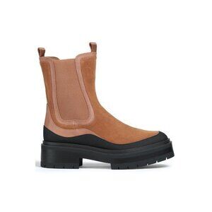 SAM EDELMAN Lulia leather-trimmed suede Chelsea boots Size 9.5
